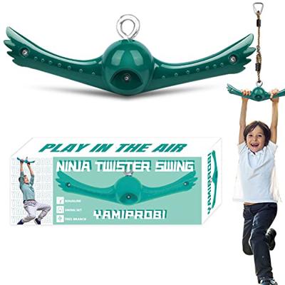 YAMIPROBI Swing Spins Set: 360° Handle Twist-Spin Flips Toy - Slackline Attachments Activate Play Powers - Accessories for Kids Playground and Backya