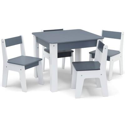 Gapkids By Delta Children Table And Chair Set - Greenguard Gold Certified - Gray - 5pc : Target