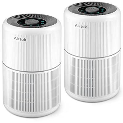 2 Pack Air Purifier for Home Bedroom with H13 True HEPA Filter for Smoke, Smokers, Dust, Odors, Pollen, Pet Dander | Quiet 99.9% Removal to 0.1 Micron