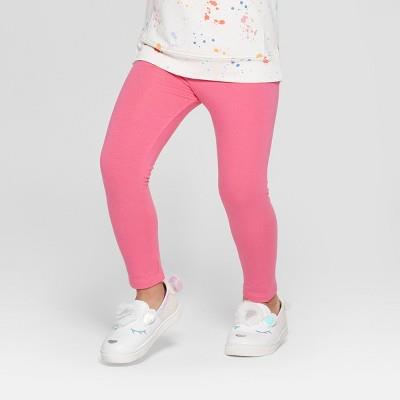 Toddler Girls Solid Leggings - Cat & Jackâ„¢ Dark Pink 5t: Jersey Stretch Cotton Spandex, Midweight, Ankle Length, Mid Rise : Target
