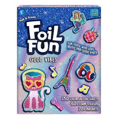Skillmatics Foil Fun - Good Vibes, 20+ DIY Foil Art Magnets, Mess-Free Craft Kit, 60+ Foam Stickers, Creative Activity for Kids, Tweens, Teens (Ages 7