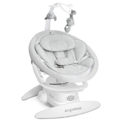 Angelbliss 3 in 1 Baby Swing with Motion Detection, Portable Baby Swings for Infants with Removable Rocker & Stationary Seat, Bluetooth Enabled with 3