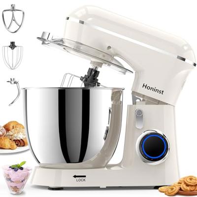Honinst Stand Mixer, 6.5QT 10-Speed Tilt-Head Electric Stand Mixer, 3-In-1 Kitchen Mixer with Bowl, Dough Hook, Whisk and Beater, Food Mixer for Bakin