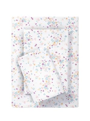 Mainstays Super Soft Brushed Microfiber Bed Sheet Set, Twin-XL, White Floral, 3 Piece - Walmart.com