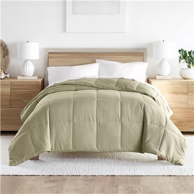 Noble Linens Sage All Season Alternative Down Solid Comforter, Full/Queen - Walmart.com