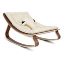 Levo Baby Bouncer - Walnut & Ecru Organic Cotton Cushion Charlie