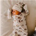 Cannon's Earthy Rainbow Newborn Baby Knot Gown & Hat | Caden Lane