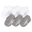 (1) 6 Pack Organic Cotton Ankle Socks - White & Grey – Green Bean Baby Boutique