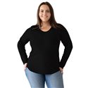 Bamboo Nursing & Maternity Long Sleeve T-shirt | Black– Kindred Bravely