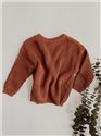 Dakota Oversized Knit Sweater In Chestnut
