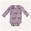 long sleeve lap neck bodysuit | llama | organic cotton interlock – kate quinn