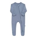 (1) Bamboo Zippered Footie - Slate – Green Bean Baby Boutique