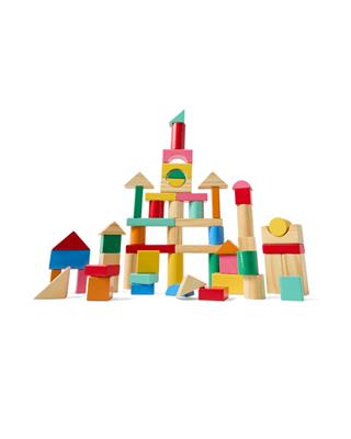 Wooden Blocks with Shape Sorting Lid - Kmart