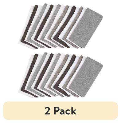(2 pack) Mainstays 18-Pack Washcloth Bundle, Grey Multi - Walmart.com