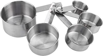 5-piece Stainless Steel Measuring Cup Set
