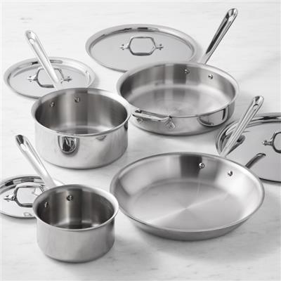 All-Clad D3® Tri-Ply 8-Piece Cookware Set | Williams Sonoma