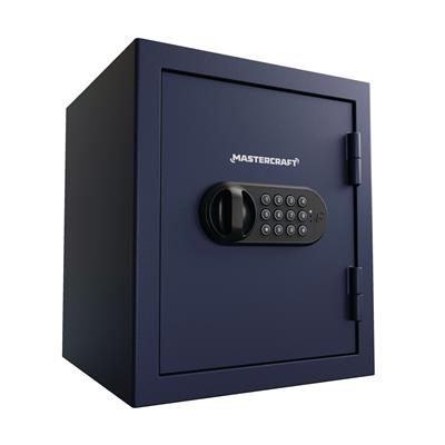Mastercraft 1.0 Cu-Ft Anti-theft Fireproof Safe with Bolt Down Kit, Navy Blue