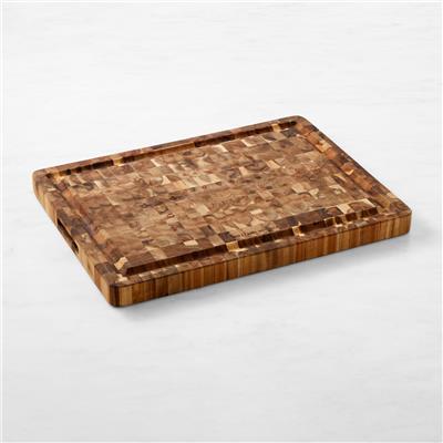 End-Grain Acacia Cutting Board | Williams Sonoma