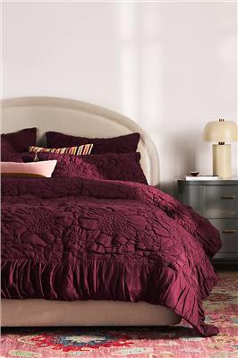 Dahlia 100% Cotton Jersey Floral Quilt | Anthropologie