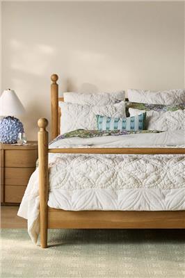 Everly Cotton Floral Manipulated Quilt | Anthropologie