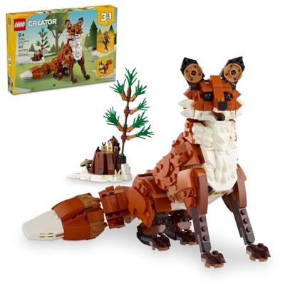 LEGO Creator 3 in 1 Forest Animals Red Fox Toys - Building Toys for Kids, Boys & Girls, Ages 9+ - W/ 3 Building Options into Fox, Owl, or Squirrel - G