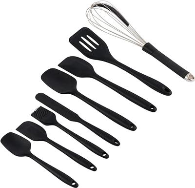 Salter BW12838EU7 Bakes Silicone Utensil Set – 8 Piece Cooking & Baking Tools, Turner, Spoons, Spatulas, Scraper, Brush, Whisk, Stain-Proof, Hanging H
