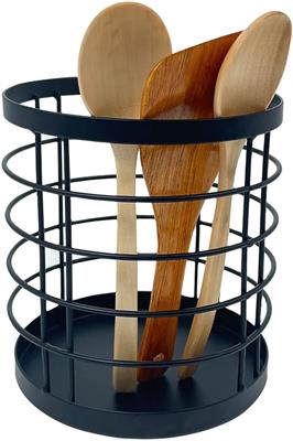 COMFEX Utensil Holder for Kitchen, Cutlery Holder Stand | Metal Wire Kitchen Utensil Holder, Organiser and Drainer - Space Saving Utensil Rack for Spa