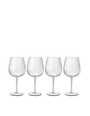 Set of 4 Optica Burgundy & Gin Glasses | Luigi Bormioli | M&S