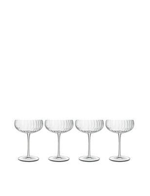 Set of 4 Optica Champagne Saucers | Luigi Bormioli | M&S