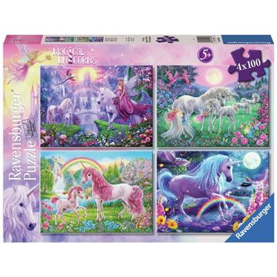 Buy Ravensburger Magical Unicorn 4x100 Piece Puzzle Bumper Pack | Argos