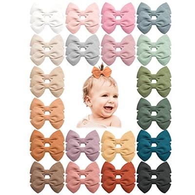 Prohouse 40 PCS Baby Girls Hair Clips Fully Lined Non Slip For Infant Fine Hair Bows Barrettes for Toddlers Kids Children in Pairs