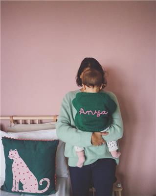 Personalised Hand Knitted Children’s Name Cardigan By Polly Wren Studios