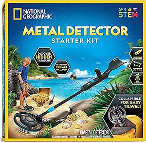 Amazon.com: National Geographic Starter Metal Detector Kit for Kids - Kids Metal Detector with 7.4 Waterproof Coil & Trowel, Lightweight Gold Detecto
