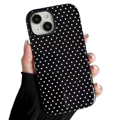 ZTOFERA Magnetic Case for iPhone 13/14, Polka Dot Phone Case Cute for Girl Women, Compatible with Magsafe, Hard PC+Soft TPU Protective Phone Cover for
