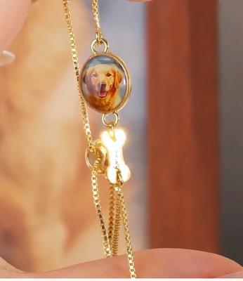 Personalized Pet Photo Bracelet, Custom Name Engraving & Pet Memorial Charm Jewelry, Cat Loss Gift, Remembering Pet - Etsy