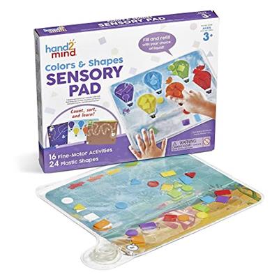 hand2mind Colors and Shapes Sensory Pad, Fine Motor Skills Toys for 3 Year Old, Sensory Toys for Sensory Play, Occupational Therapy Toys, Calming Toys