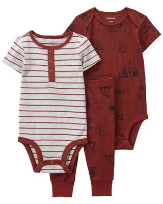 Red/Grey Baby 3-Piece Little Character Set | carters.com