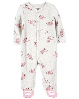 Grey Baby Ballet Snap-Up Cotton Blend Sleep & Play Pajamas | carters.com