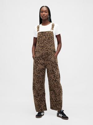 UltraSoft Denim Horseshoe Overalls | Gap