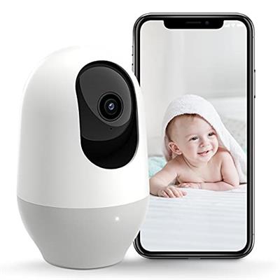 nooie Baby Monitor, WiFi Pet Camera Indoor, 360-degree IP Camera, 1080P Home Security Camera, Motion Tracking, Super IR Night Vision, Works with Alexa