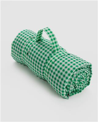 Puffy Picnic Blanket : Green Gingham - Baggu