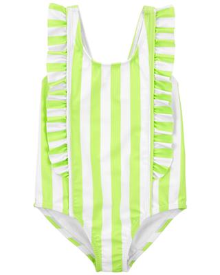Neon Green Toddler Striped 1-Piece Swimsuit | carters.com