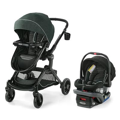 Amazon.com: Graco Modes Nest Travel System, Includes Baby Stroller with Height Adjustable Reversible Seat, Pram Mode, Lightweight Aluminum Frame and S