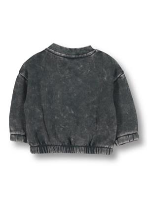 Dark grey Baby Garment Dyed Fleece Sweat With Embroidery | Best&Less™ Online