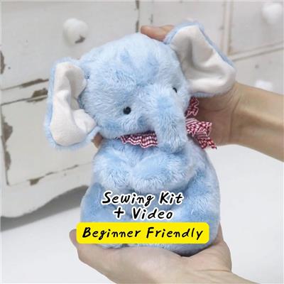 DIY Elephant Sewing Kit Stuffed Animals Making Kit Craft Plushie Project for Beginner - Etsy