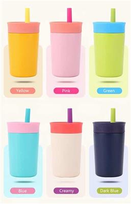 insulated stainless steel cup anti spill flexible straw easy - Temu Canada