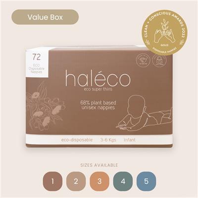 Haléco Plant Nappies | SINGLE BOX - Luvme