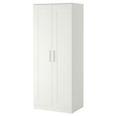 BRIMNES wardrobe with 2 doors, white, 303/4x743/4 - IKEA
