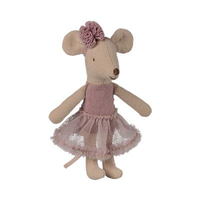 Maileg ballerina mouse, little sister - heather – Dilly Dally Kids