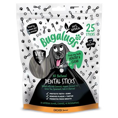 Bugalugs Irish Seaweed Dental Sticks for Dogs | Chicken Flavour